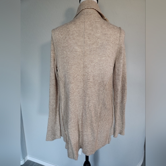 Soft Surroundings Wool Blend Cardigan Layered Knit Drapey Sweater Kendle Sz SP - Picture 13 of 13
